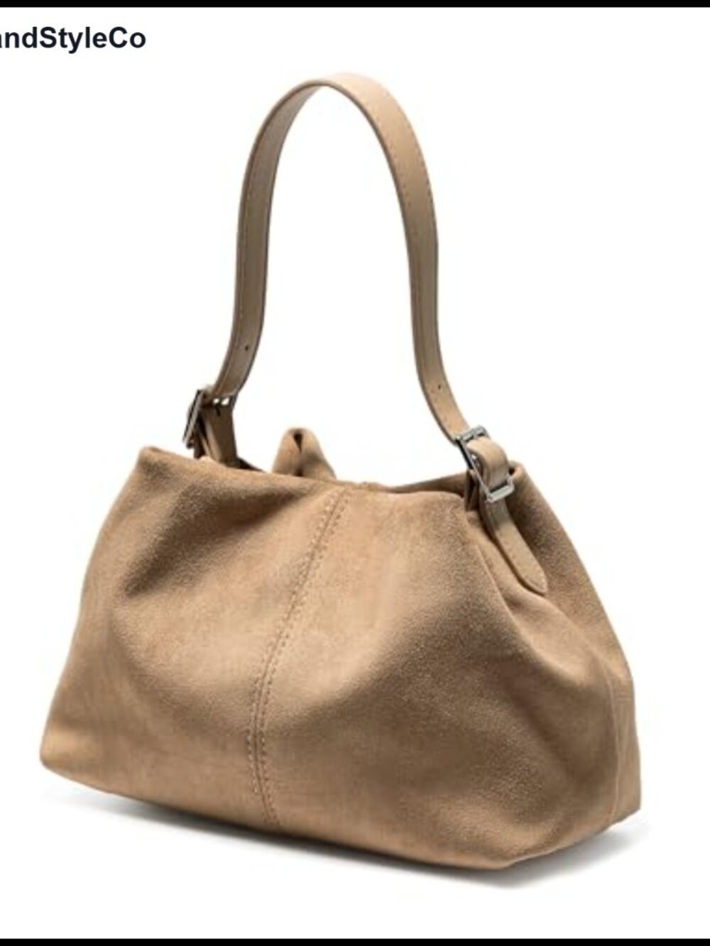 Faux Suede Bucket Bag Small Tote Shoulder Satchel Purse